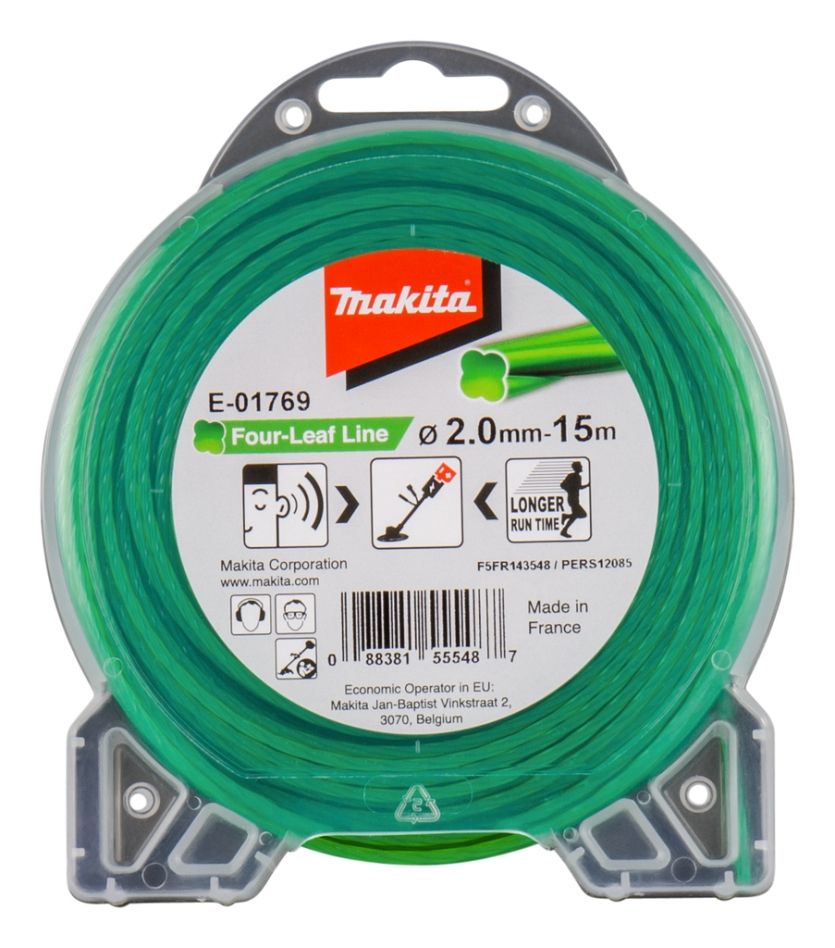 Makita Accessories E-01769 Cutting wire green 2mm x 15 mtr for brushcutters