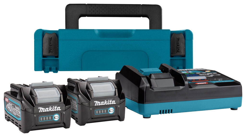 Makita Accessories 191J81-6 Starter set XGT DC40RA/2xBL4025 XGT 40V Max 2.5Ah Li-Ion + charger DC40RA in MBox