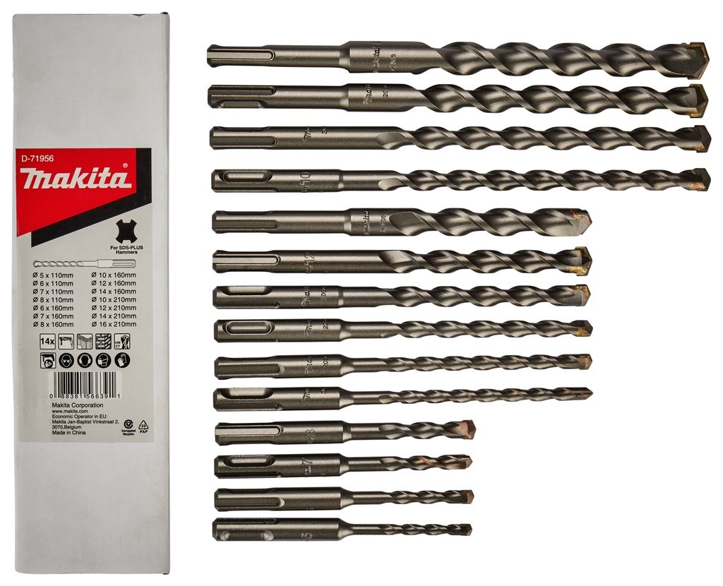 Makita Accessories D-71956 drill bit set 14-piece SDS-PLUS