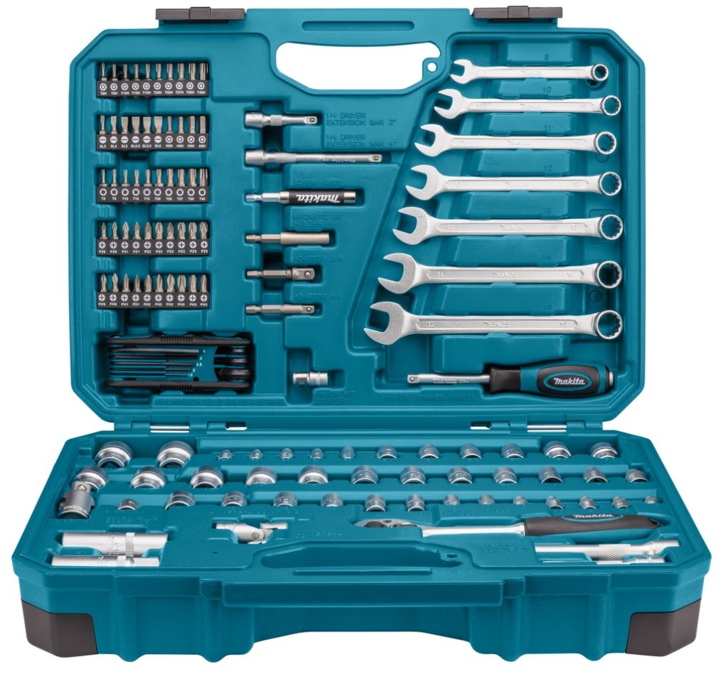 Makita Accessories E-06616 Hand tool set 120 pieces in plastic case