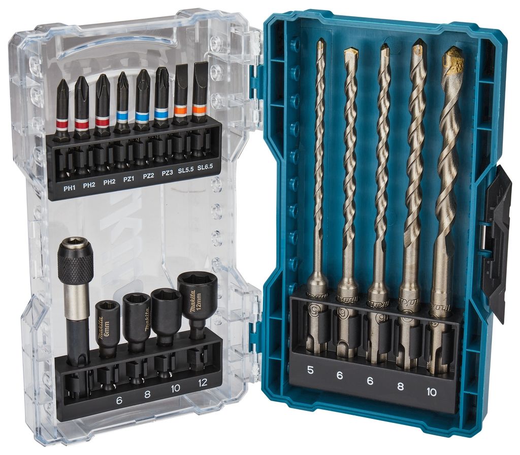 Makita Accessories E-07026 Drill/cap/screw bit set 18-piece