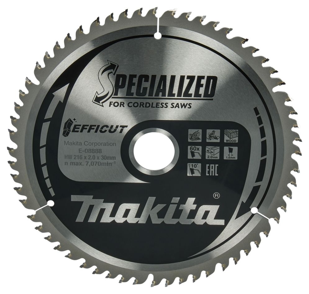 Makita Accessories E-08888 Wood Mitre saw blade 216 x 30 x 60T