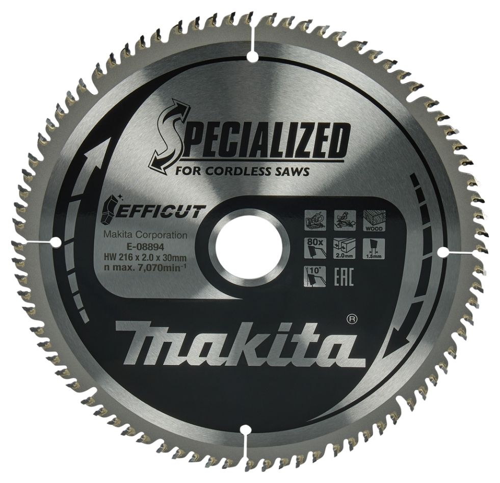 Makita Accessories E-08894 Mitre saw blade for wood 216 x 30 x 80T
