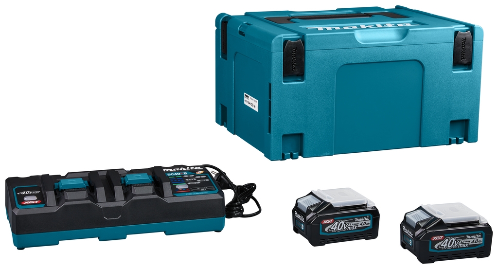 Makita Accessories 191U00-8 Starter Set XGT DC40RB Duo Charger + 2 x Battery BL4040 40V max 4.0Ah in MBox