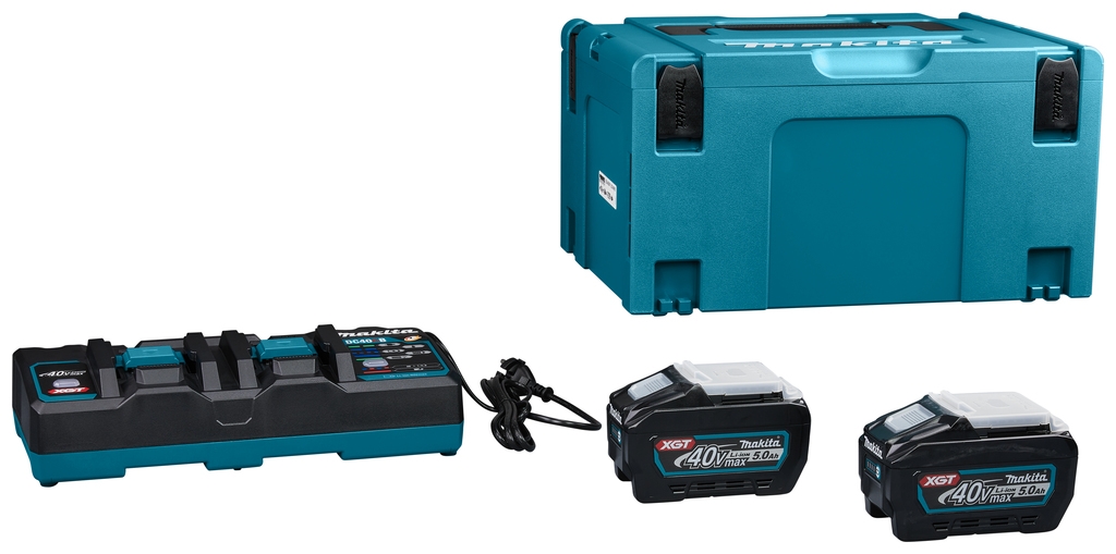 Makita Accessories 191U13-9 Starter Set XGT DC40RB Duo Charger + 2 x Battery BL4050F 40V max 5.0Ah in MBox