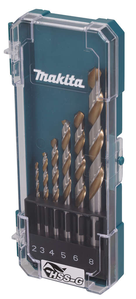 Makita Accessories D-77241 HSS-G metal drill bit set 6-piece