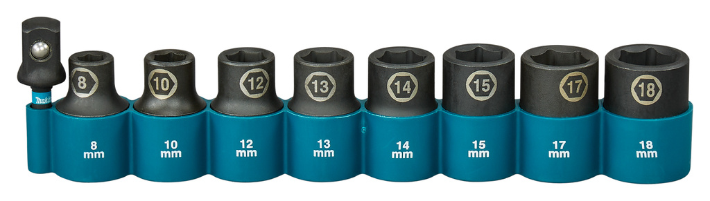 Makita Accessories E-16645 Power socket set 9-piece 1/2"