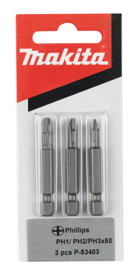 Makita Accessories P-53403 3-piece Torsion screw bit set Philips