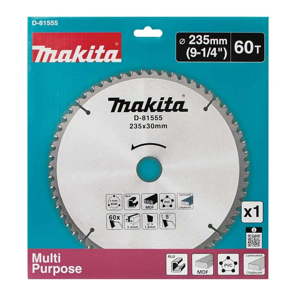 Makita Accessories D-81555 Circular saw blade multi 235x30 60T 5g A