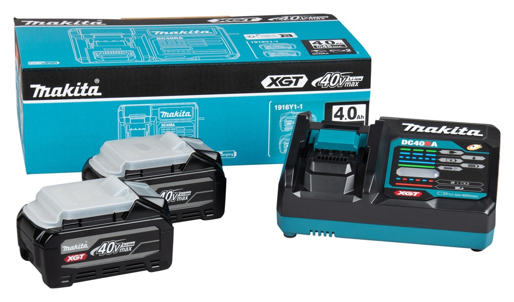 Makita Accessories 1916Y1-1 Battery Starter Set 2x BL4040F battery incl. DC40RA charger