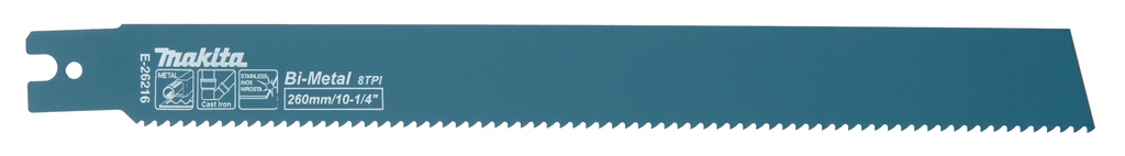 Makita Accessories E-26216 Reciprocating saw blade 1.6x260mm 8T