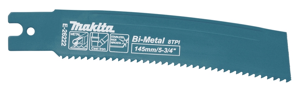 Makita Accessories E-26222 Reciprocating saw blade curved 1.6x145mm 8T
