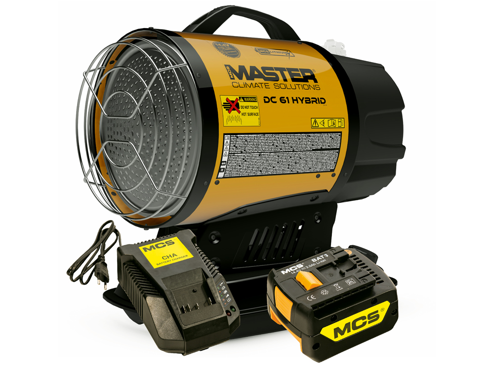 Master DC61SETCOMPL DC61 Battery/230 Volt Infrared Diesel Heater 17kW with battery and charger