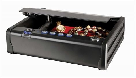 Masterlock MLD08EB Biometric Digital Compact Safe with key and cable