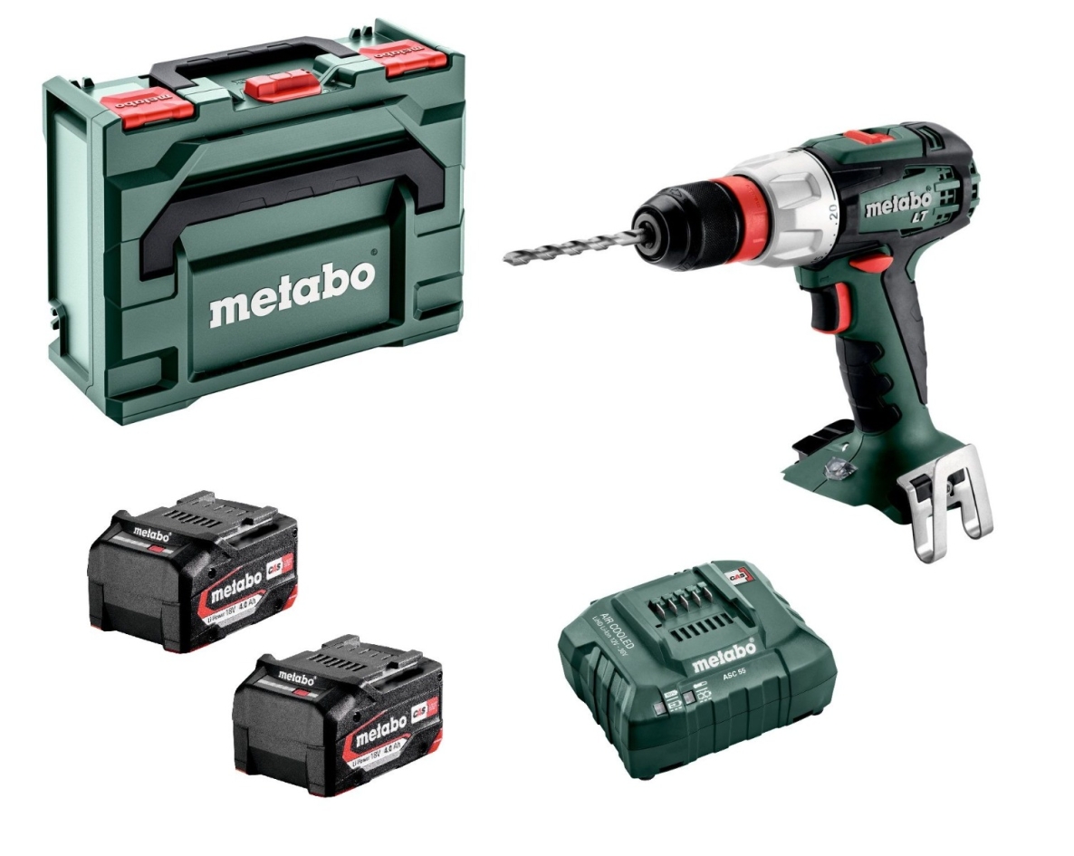 Metabo 602104500 BS18LT Quick Cordless Drill 18 Volt 4.0 AH Li-ion