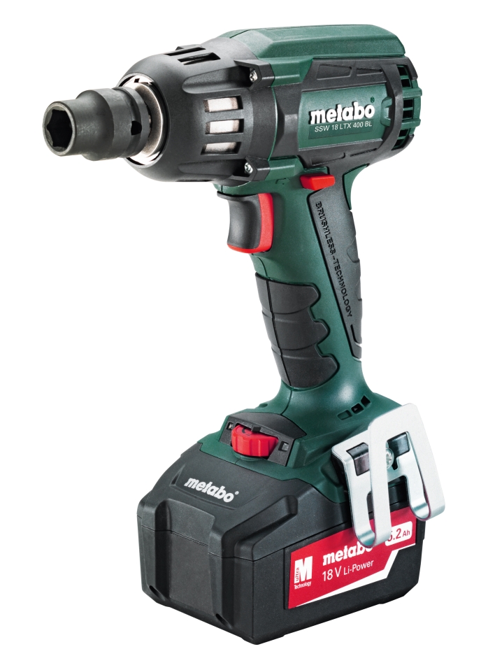 Metabo 602205650 SSW18LTX 400 BL Cordless Impact Wrench 18V 5.2Ah Li-ion Brushless
