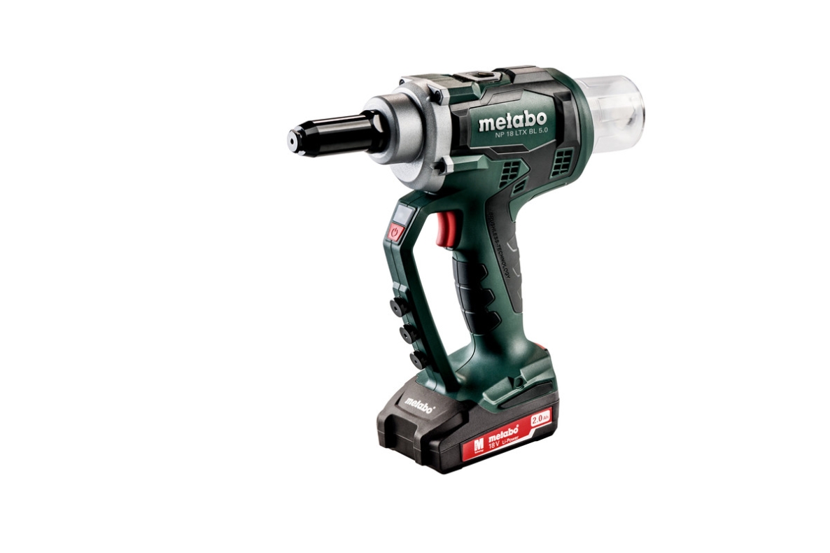 Metabo 619002500 NP 18 LTX BL 5.0 Cordless Blind riveter 18V 2.0Ah Li-Ion