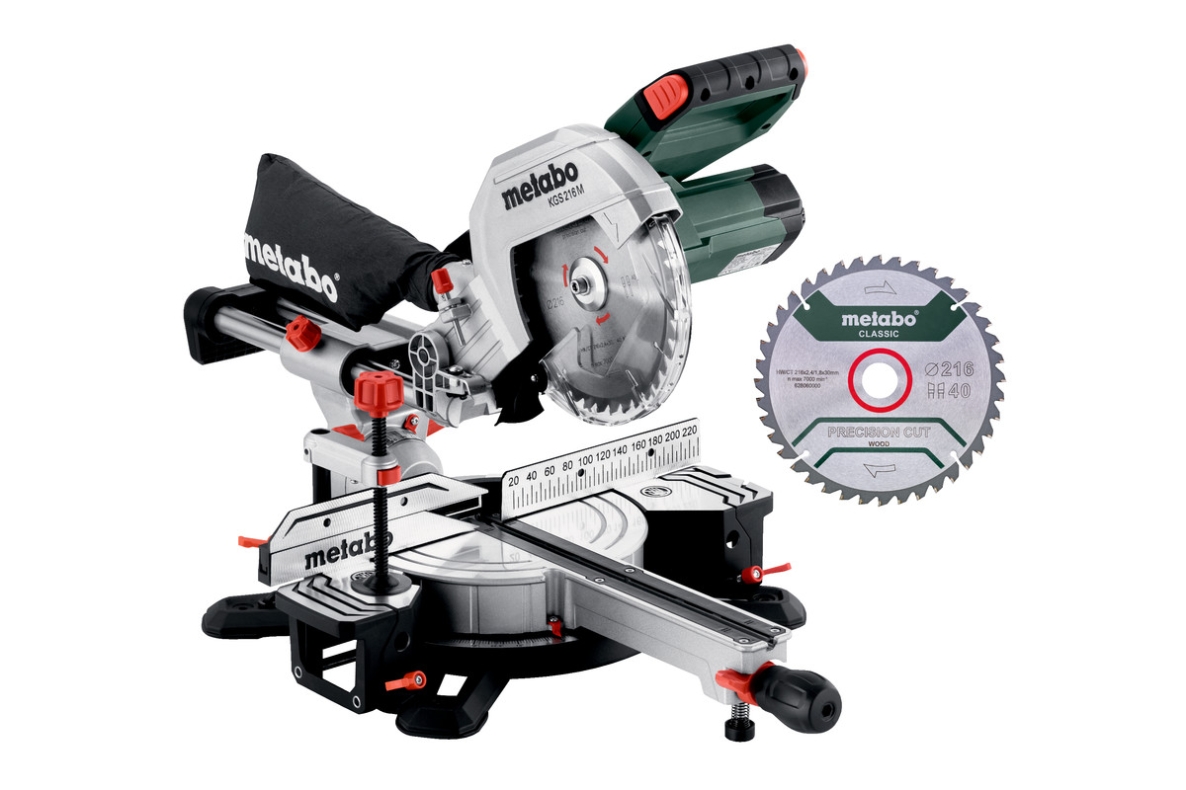 Metabo 613216900 KGS 216 M Cut-off saw with pull function + additional saw blade