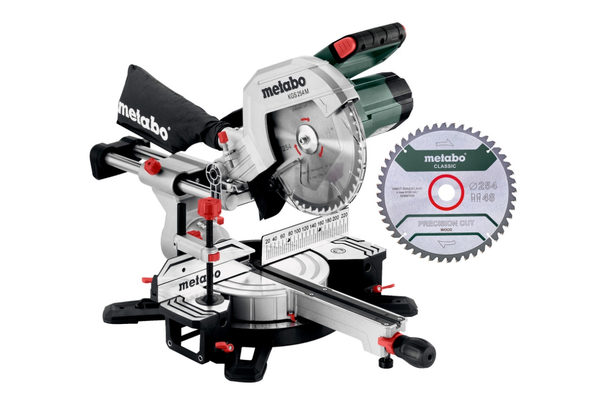 Metabo 613254900 KGS254M crosscut saw with pull function + Extra saw blade