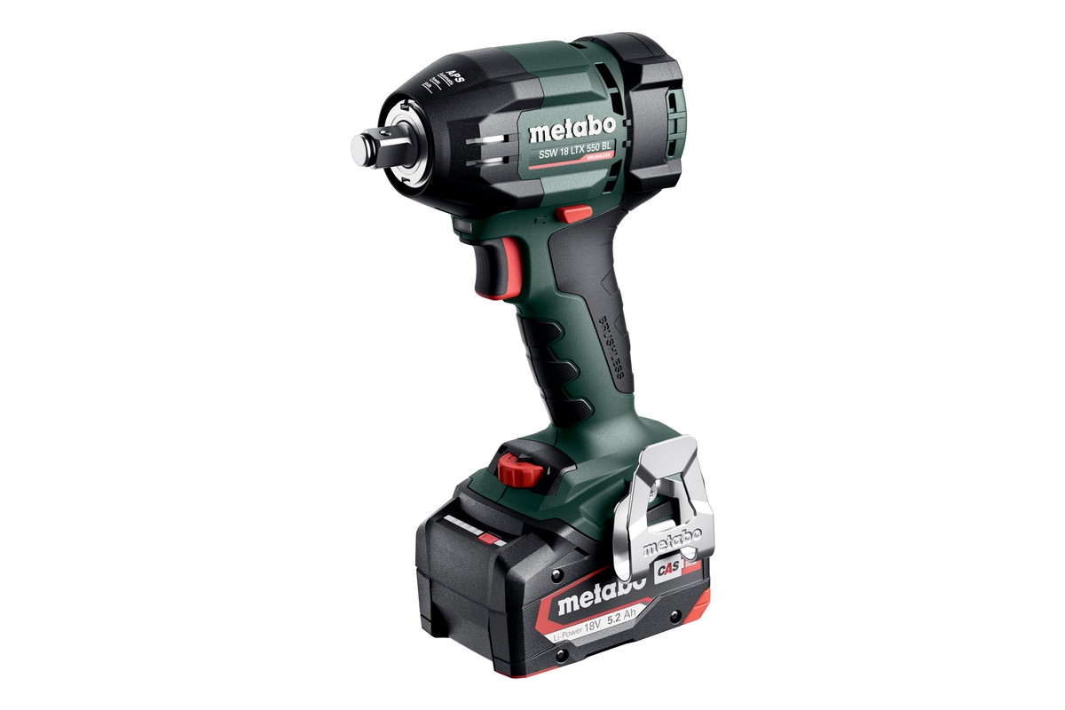 Metabo 602404650 SSW 18 LTX 550 BL cordless impact screwdriver/ impact wrench incl. 2 x 5.2 Ah and charger in Case