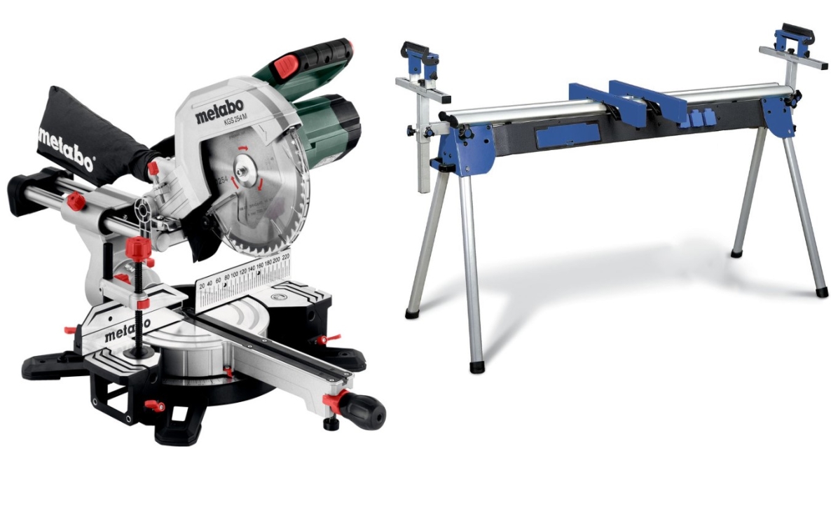 Metabo KGS254MTN3200 KGS254M crosscut saw with pull function + TN3200 Universal Undercarriage