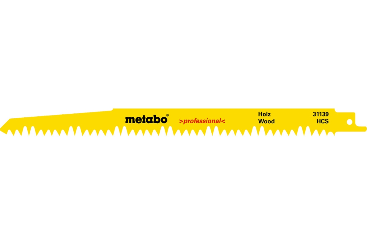 Metabo Accessories 631488000 Reciprocating saw blades wood 240x1,5mm 5 pcs