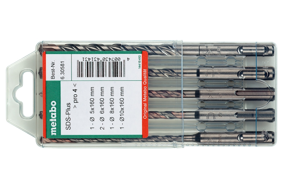 Metabo Accessories 630581000 SDS-plus Pro 4-drill set (5-piece)