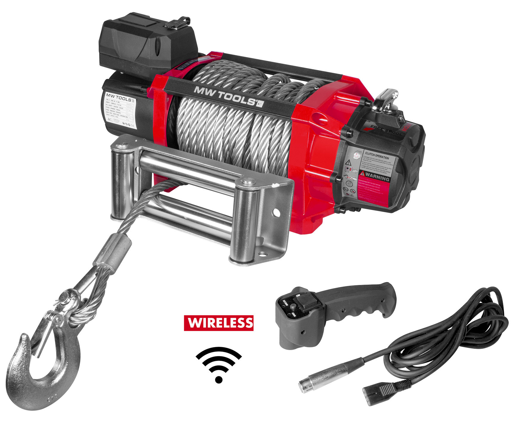 Metal Works 754753168 SEL820024 Winch 24V 8164kg 22m cable steel wireless remote control
