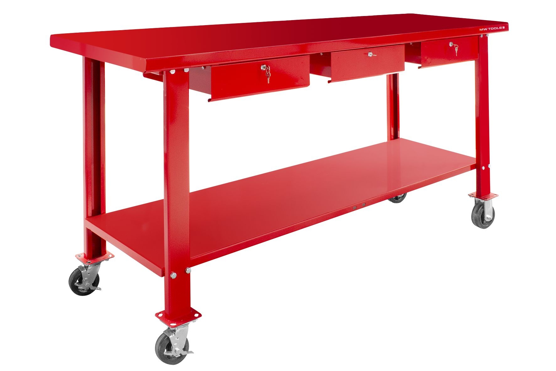 Metal Works 751002008 DER2000R Workbench 200 cm with wheels and 3 drawers 2000x640x1035 mm