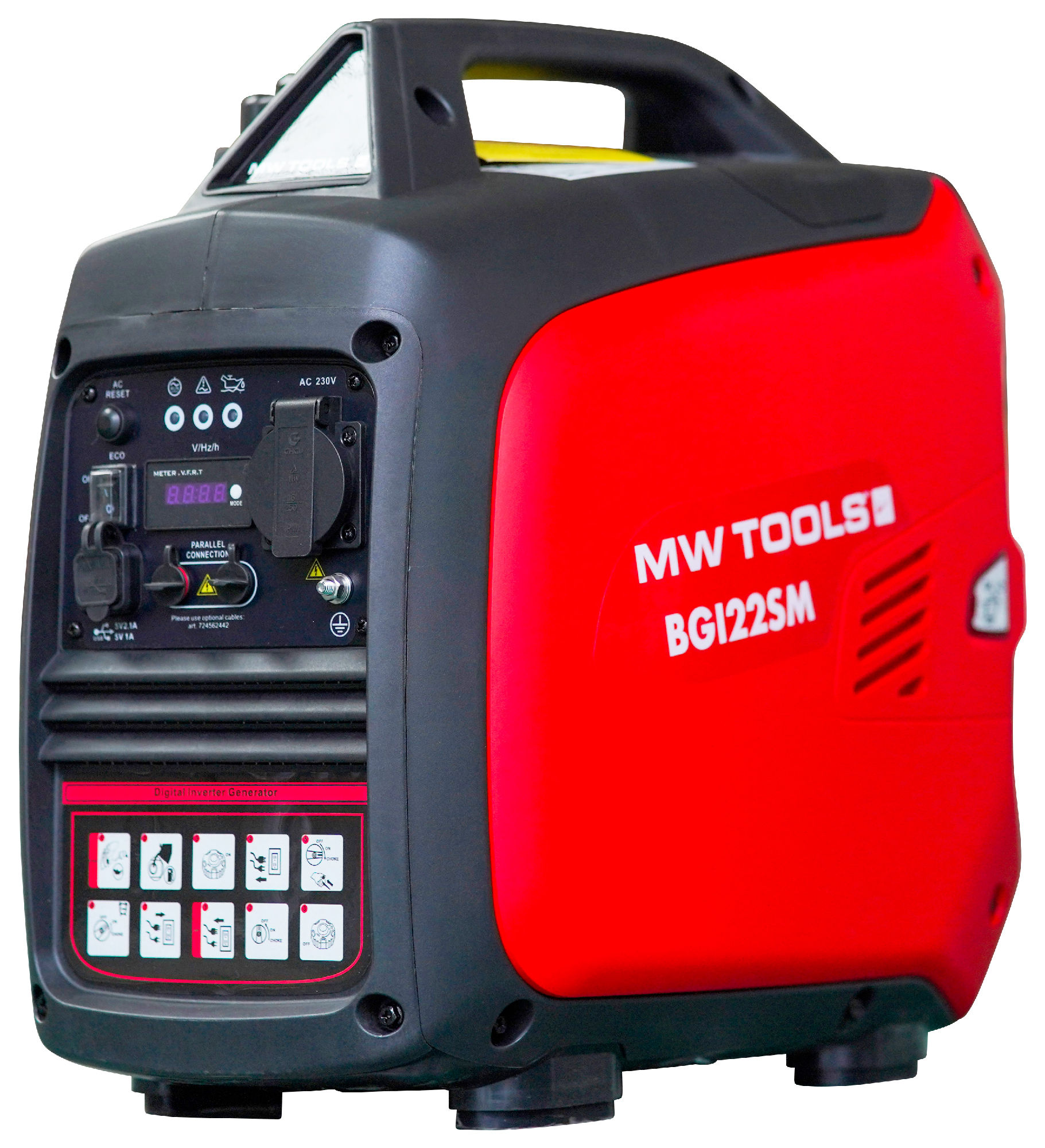 Metal Works 724562435 BGI22SM Low-noise gasoline inverter generator 2.0 kW 230 V