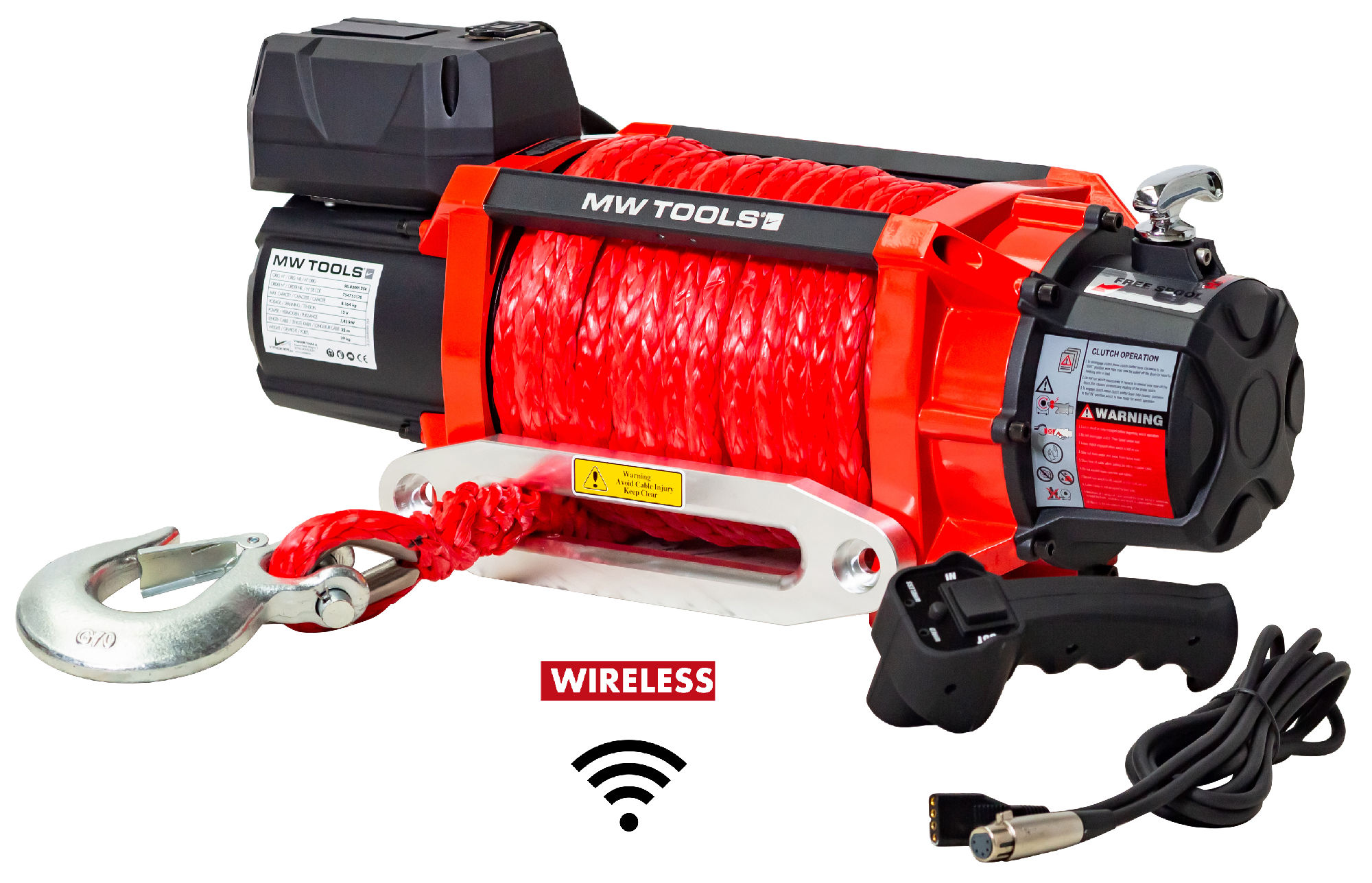 Metal Works 754753170 SEL820012SR Winch high speed 12V synthetic 8164kg 4.75kW 22m