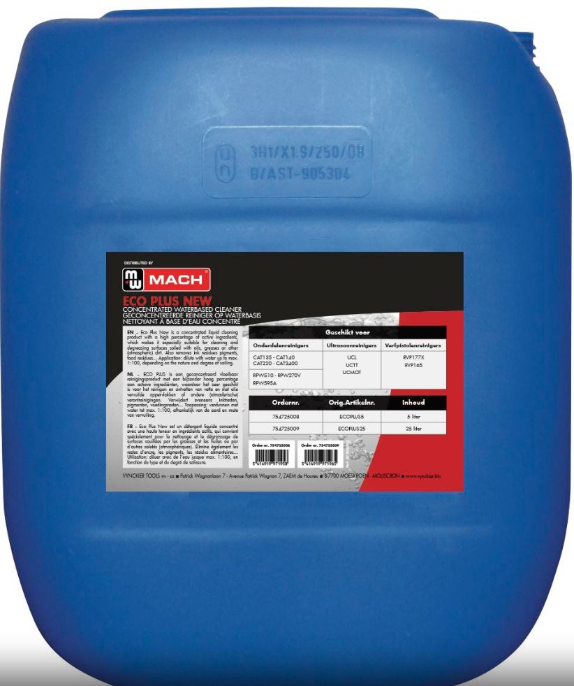 Metal Works 754725009 ECOPLUS25 Cleaner alg. ECO P.N. water (cold/hot) inh. 25L