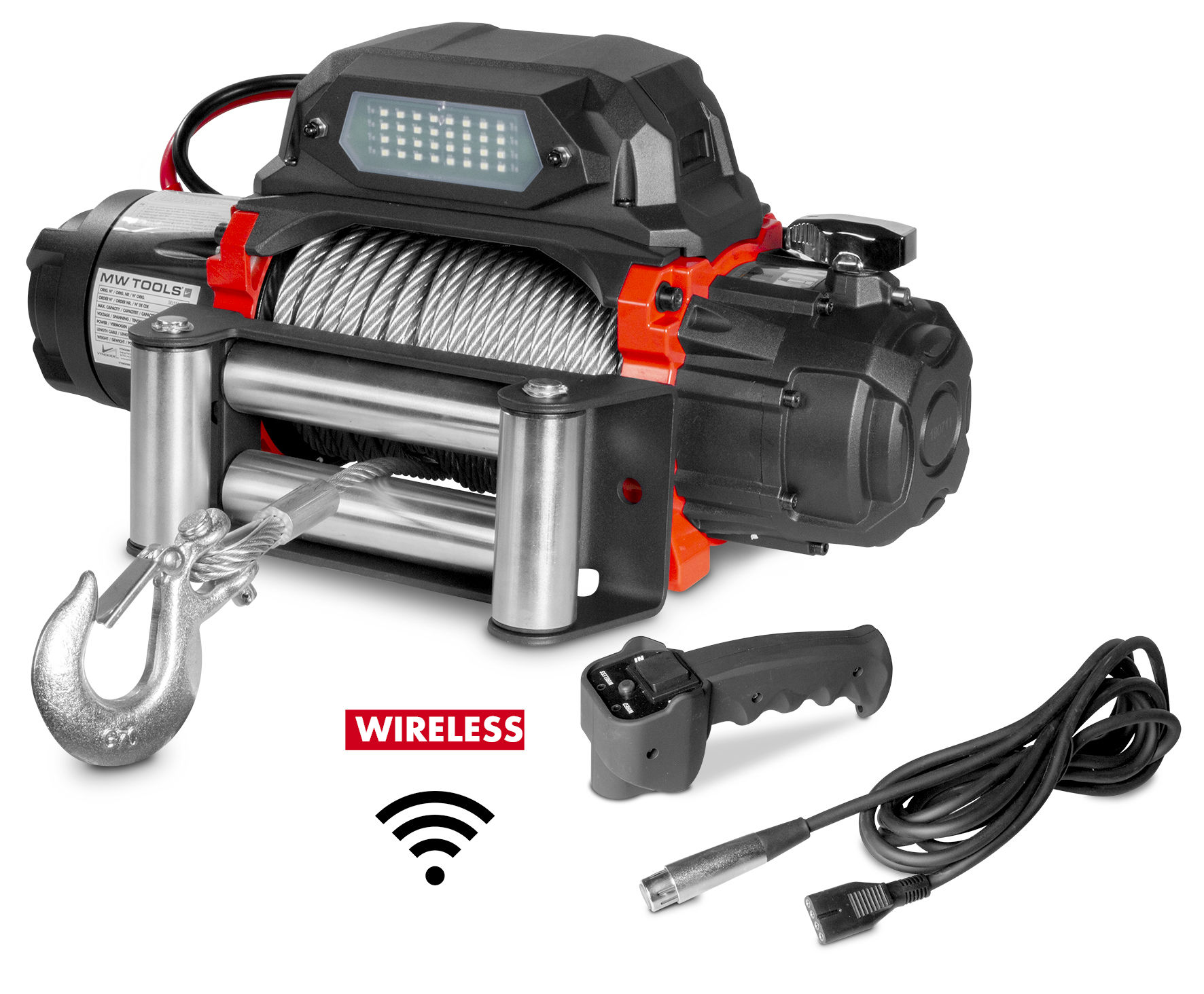 Metal Works 754753162 SEL550024 Winch 24V 5443kg 26m cable steel wireless remote control