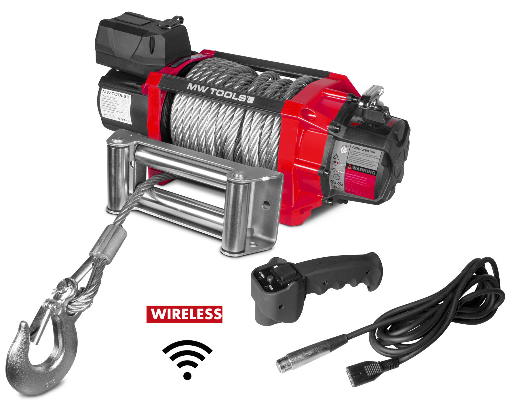 Metal Works 754753166 SEL820012 Winch 12V 8164kg 22m cable steel wireless remote control