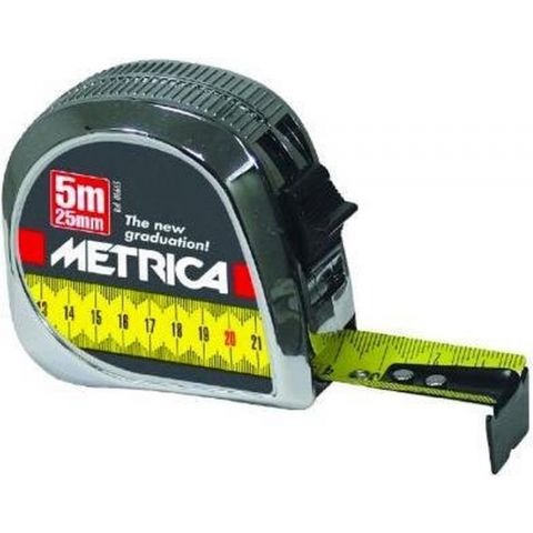 Metrica MT-08665 NEW GRADUATION Tape measure double marking top and bottom width 25mm length 5m