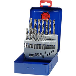 Bohrcraft 11201310019 MG10 Metal Drills HSS-G DIN 338 19-piece set cross-cut