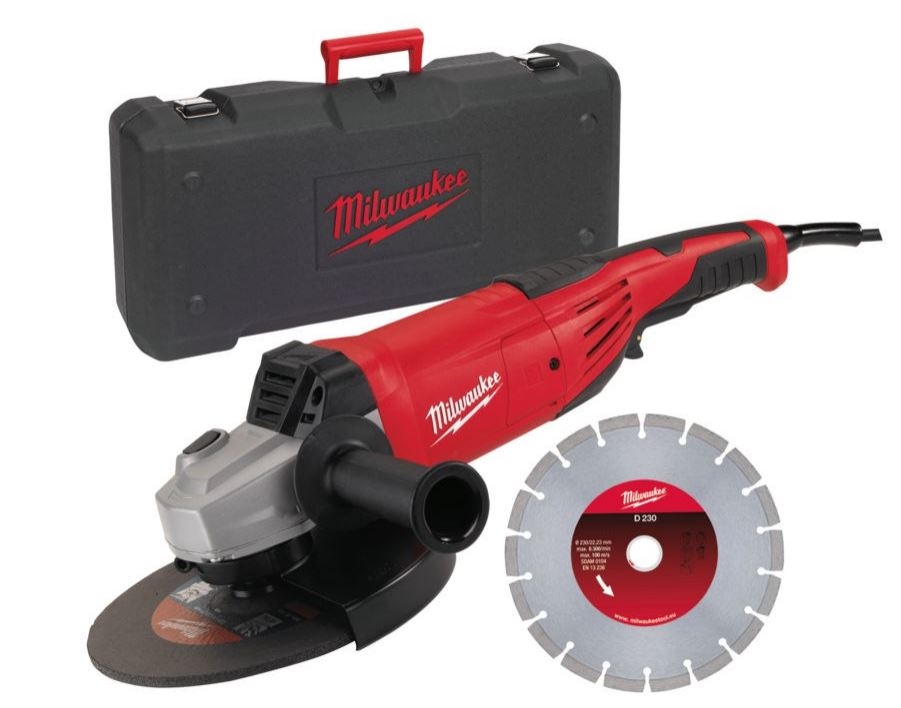 Milwaukee 4933440292 AG 22-230 Diamond set/DMS angle grinder - 2200W - 230mm