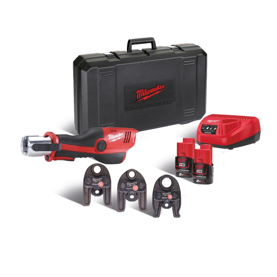 Milwaukee 4933443105 M12 HPT-202C TH-SET Hydraulic Accu-Perstang set subcompact 2x 2,0Ah battery and charger in case