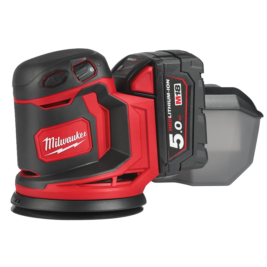 Milwaukee 4933464229 M18 BOS125-502B Random Orbit Sander 18V 5.0Ah Li-Ion 125mm