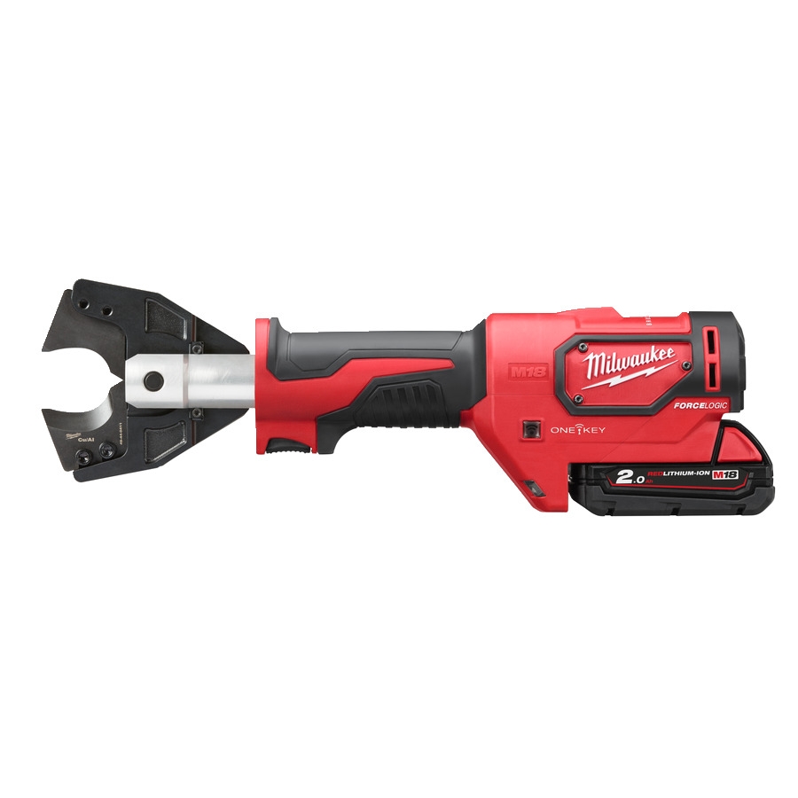 Milwaukee 4933464301 M18 ONEHCC-201C CU/AL-SET M18™ FORCE LOGIC™ hydraulic 35 mm cable cutter 18V 2.0Ah Li-Ion 4933464301