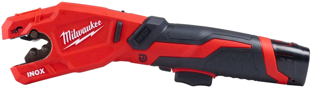 Milwaukee 4933479242 M12 PCSS-202C Raptor Battery Pipe Cutter Stainless Steel 12V 2.0Ah Li-Ion
