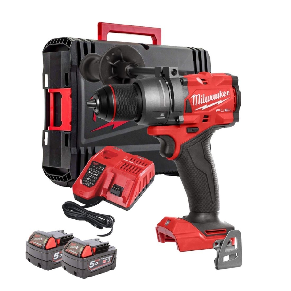 Milwaukee 4933479860 M18 FPD3-502X Brushless Accu Impact Drill 18V 5.0Ah Li-Ion in HD-Box