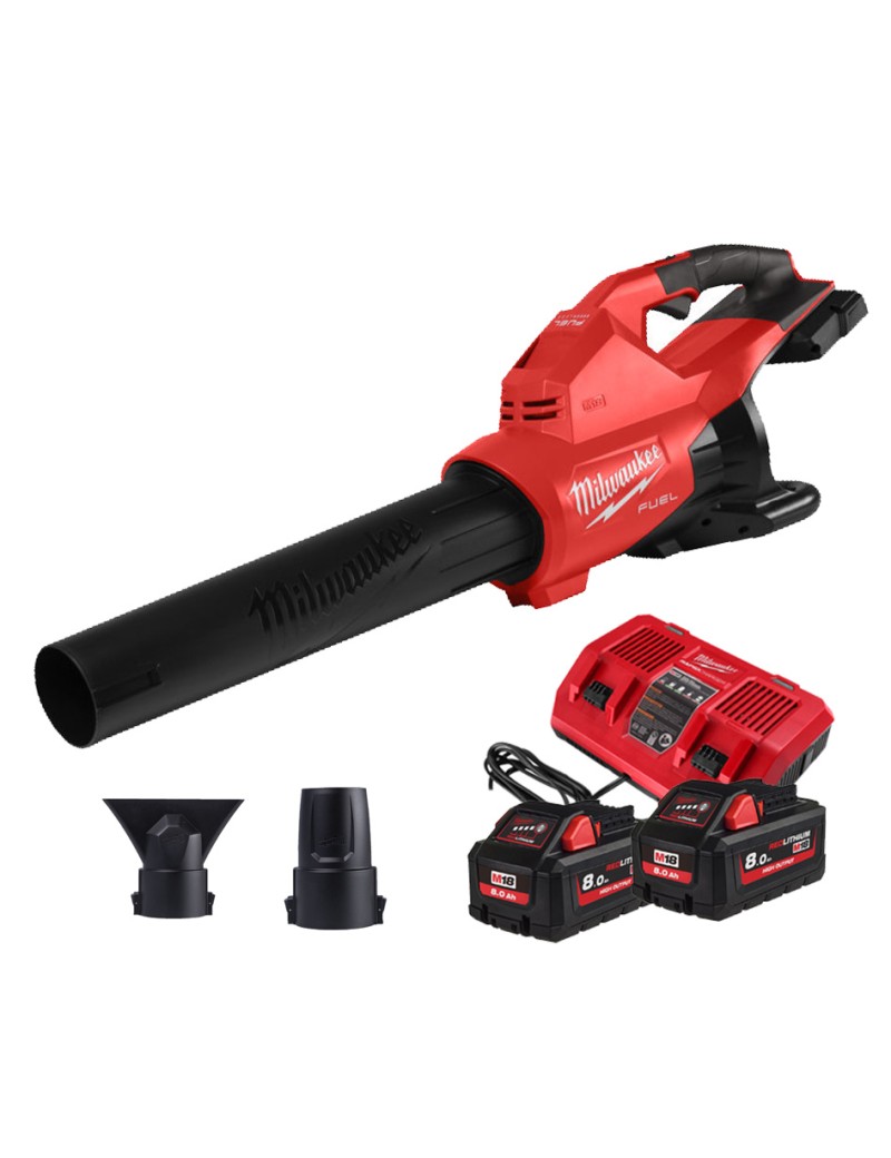 Milwaukee 4933479988 M18 F2BL-802 Fuel Cordless Leaf Blower 2x18V 8.0Ah Li-Ion