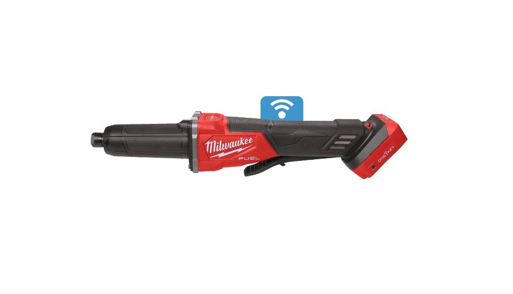 Milwaukee 4933480957 M18 FDGROVPDB-0X Accu straight grinder with rapid stop and peddle switch 18V excl. battery""s and charger