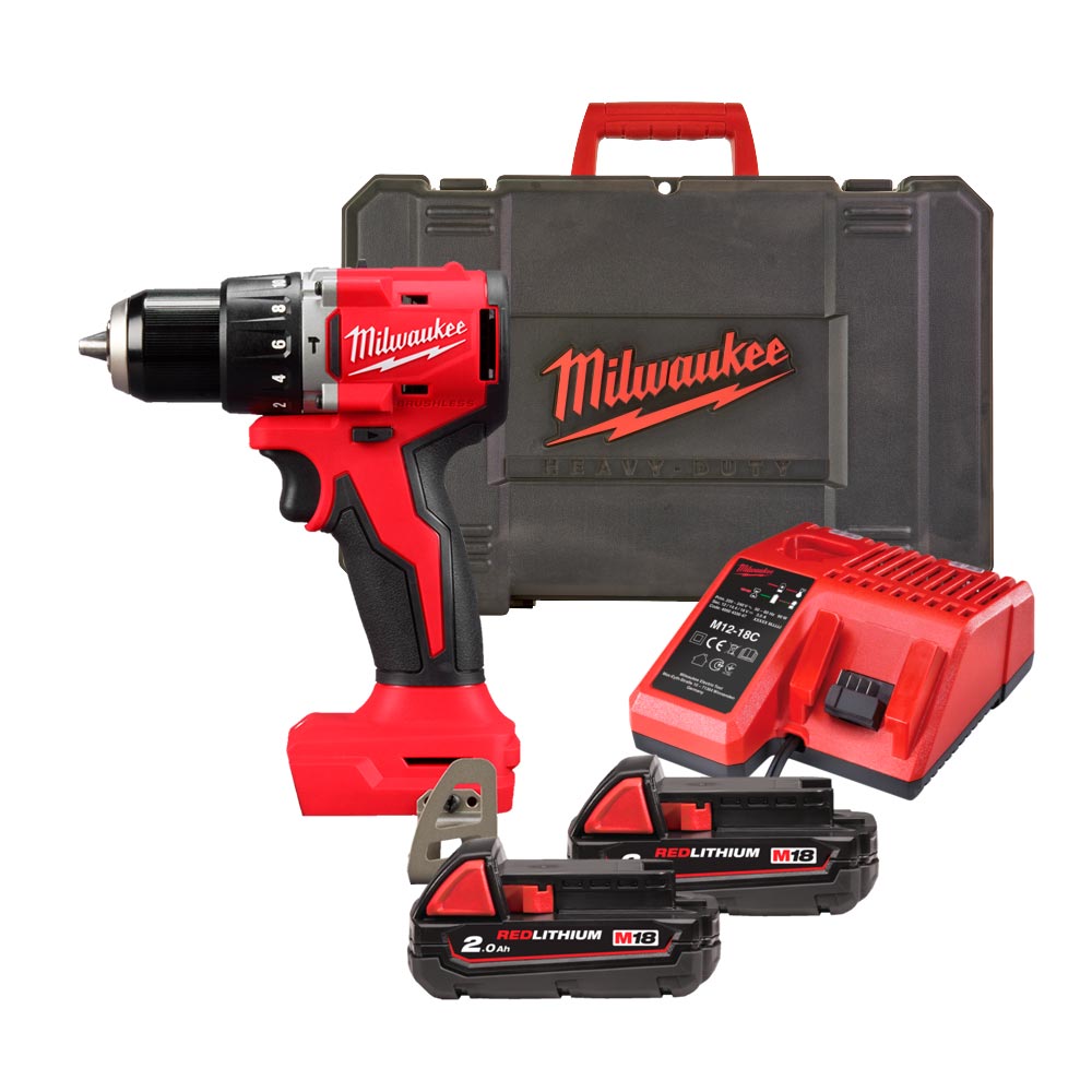 Milwaukee 4933492822 M18 BLPDRC-202C Cordless Impact Drill 18V
