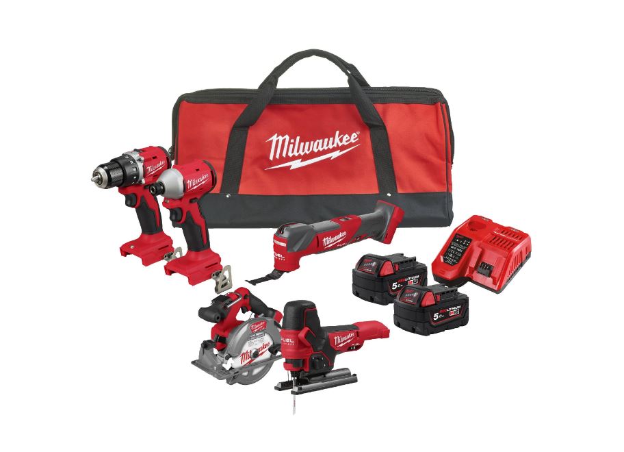 Milwaukee 4933492838 M18 BLCPP5A-502B M18 FUEL™ power pack - 5 machines 18V 5.0Ah Li-Ion in bag