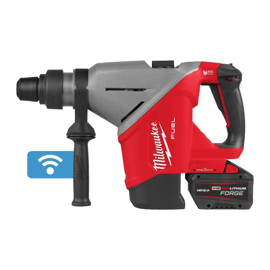 Milwaukee 4933493446 M18 FUEL SDS-max Combi hammer with ONE-KEY 7kg 45mm 2x 18V 12.0Ah battery and charger in case
