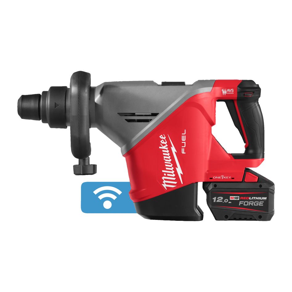 Milwaukee 4933493449 M18 ONE-KEY 7kg SDS-Max Accu breaker 2x 18V 12.0Ah batteries and charger in case