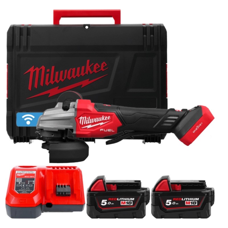 Milwaukee 4933493553 M18 FSAGSVO125X-502X Safety Angle Grinder 125