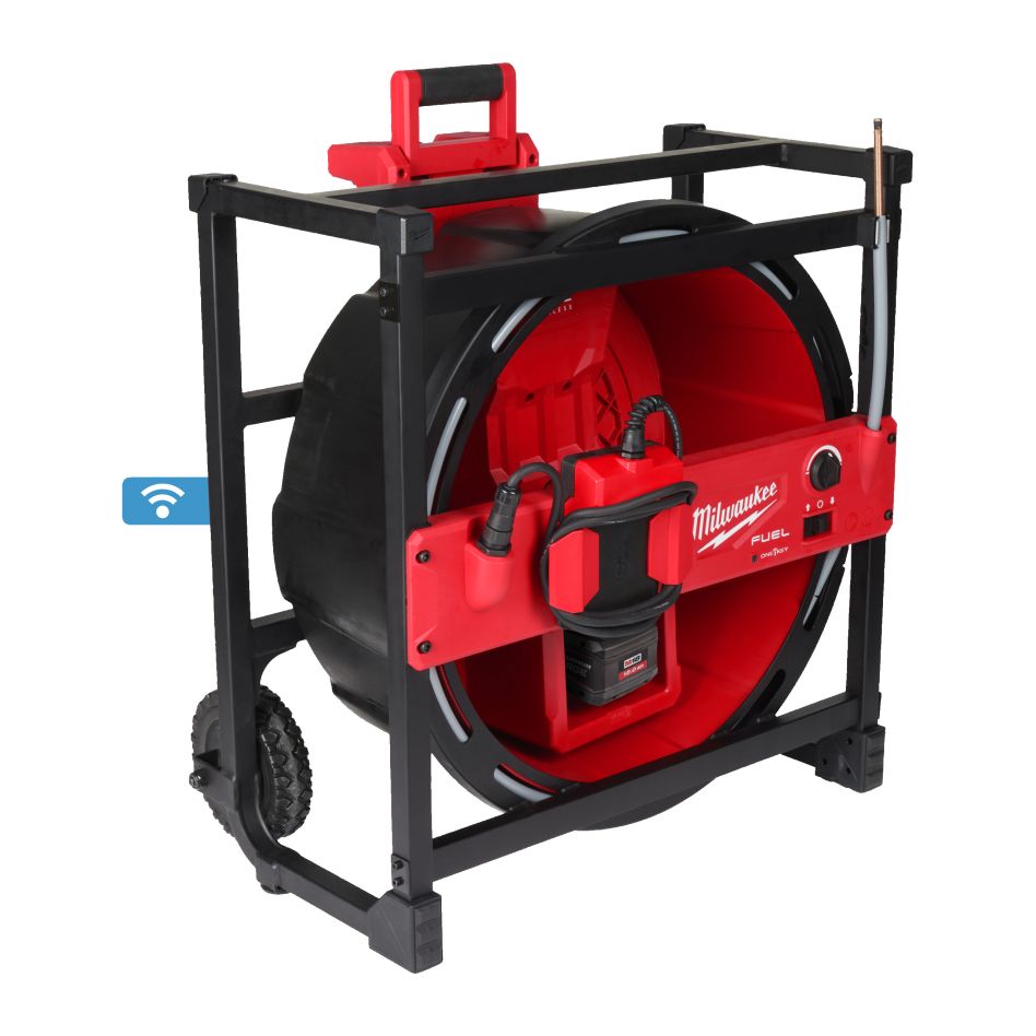 Milwaukee 4933499309 M18 Accu sewer cleaning machine high speed 2x 12,0Ah battery and charger